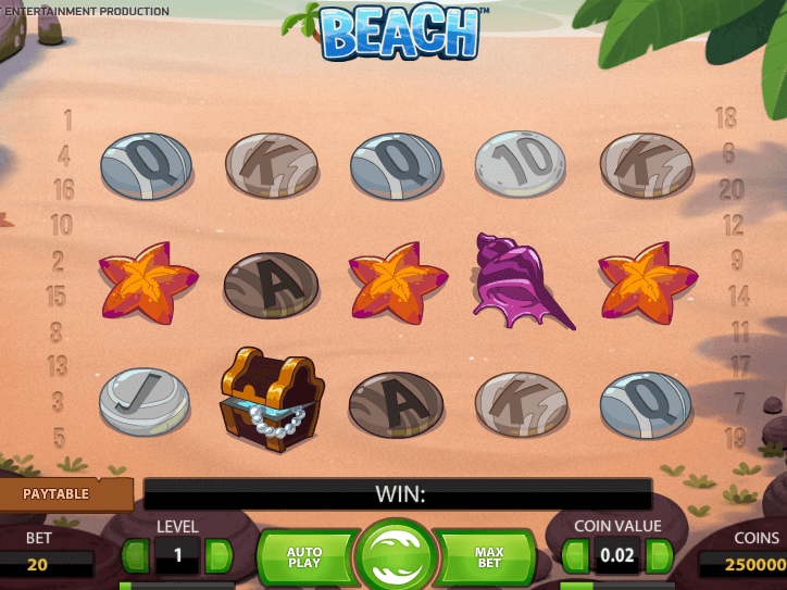 Beach Online Slot Symbols